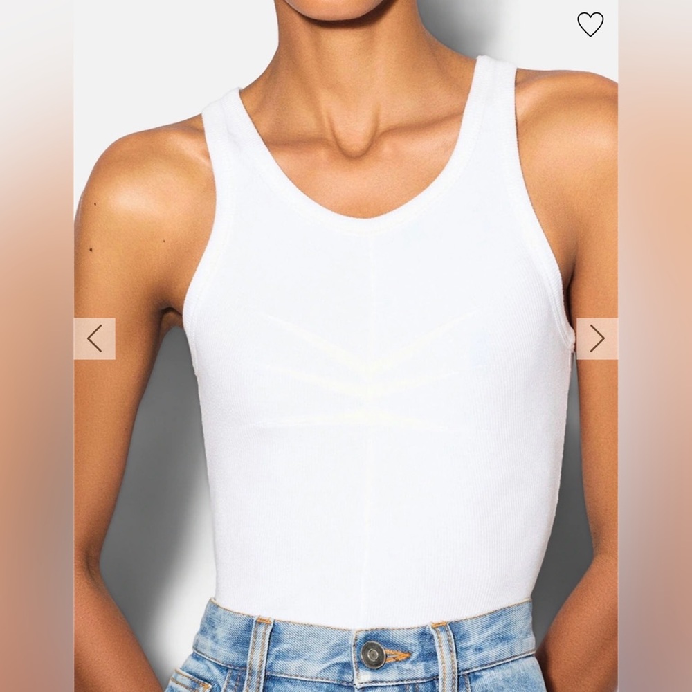 Alaia Darts Cotton Tank Top